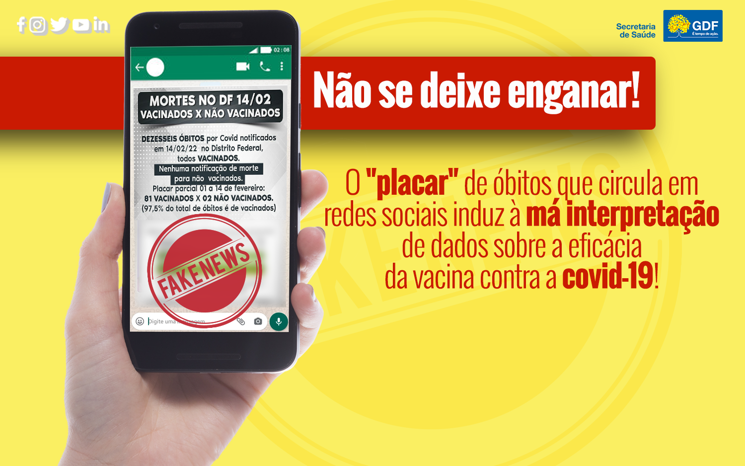 CONASS on X: Diga NÃO às fake news. A pandemia NÃO acabou! Ainda